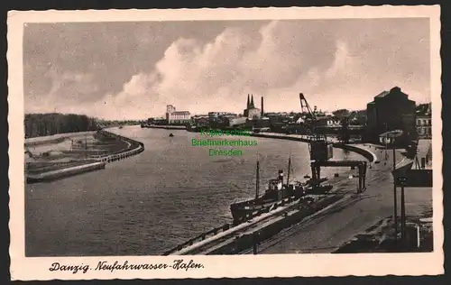 144464 AK Danzig Neufahrwasser Hafen 1943