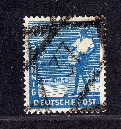 h2574 Handstempel Bezirk 37 79b Sternberg 20 Pfennig * gepr BPP Nachnahmedreieck