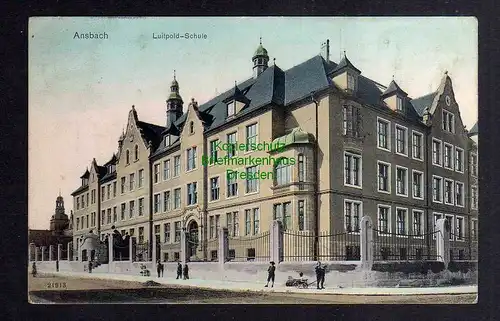 128059 AK Ansbach Luitpol Schule Vollbild 1907