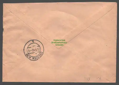 B9459 R-Brief Gebr. Hörmann A.-G. Kattowitz (Oberschles) 11 1943 Emma Tschaber