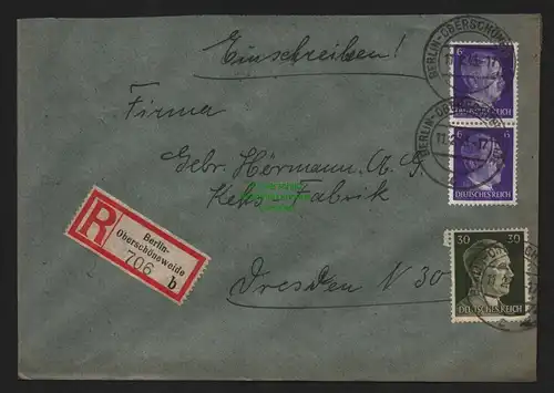 B9152 R-Brief Gebr. Hörmann A.-G. Berlin- Oberschöneweide b 1943 H. Embruch