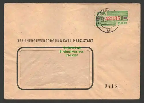 B7540 DDR ZKD Ortsbrief 24 Z VEB Energieversorgung Karl Marx Stadt 1960