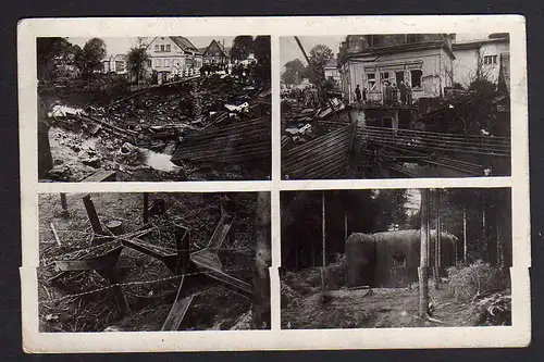 81226 AK gesprengte Brücke Hauptstraße Rumburg Prag Bunker Spanische Reiter