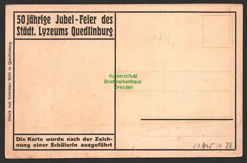 37445 AK Quedlinburg Lyzeum Nikolai Kirche 50 jährige Jubelfeier um 1920