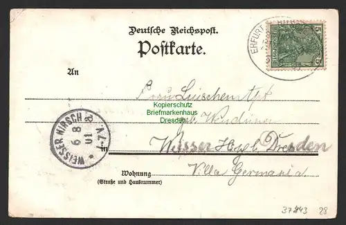 37443 Litho Oberhof Thür. 1901 Bahnhof Domainen Gasthof