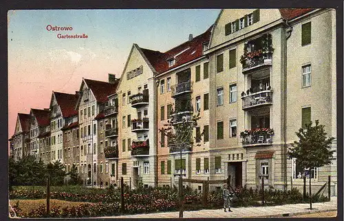 37211 AK Ostrowo Gartenstraße Bz. Posen 1918