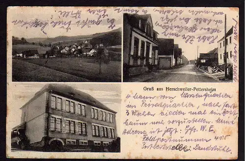 35593 AK Herschweiler Pettersheim 1938 Krottelbach über Kusel