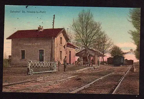35560 AK Bahnhof St Hilaire le Petit Eisenbahn Zug 1915 Marne Grand Est Champagn