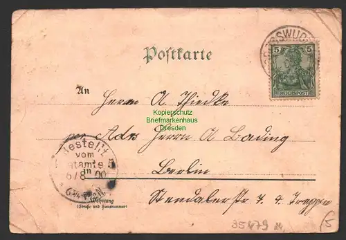 35479 AK Gr. Buckow Groß Buckow Gasthof Herrgott Amtsmannhaus 1900