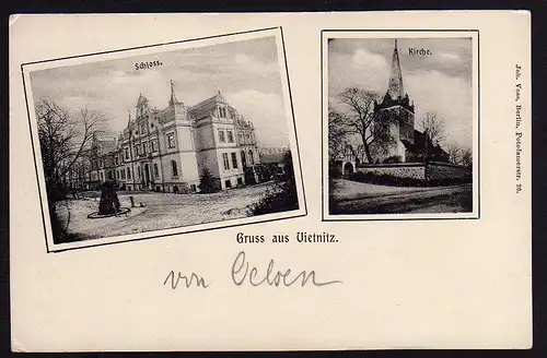 35475 AK Vienitz Schloss Kirche ca. 1905