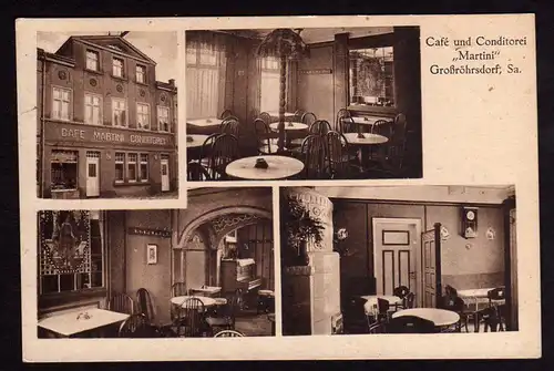 35523 AK Großröhrsdorf Cafe Conditorei Martini 1926