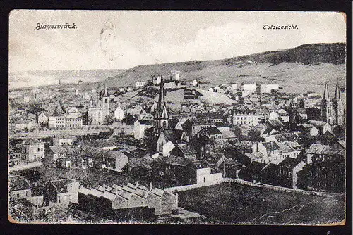 35481 AK Bingerbrück Bingen 1923 Totale Fabrik