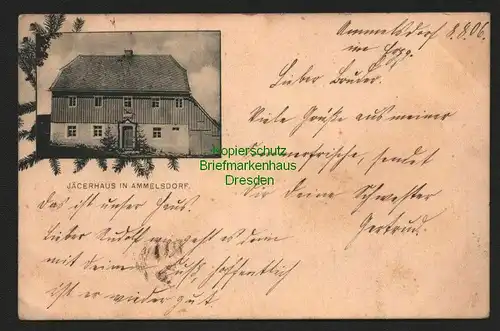 145315 AK Ammelsdorf Dippoldiswalde 1906 Jägerhaus