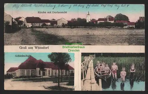 144715 AK Wünsdorf 1916 Schießschule Kirsch Dorfansicht See