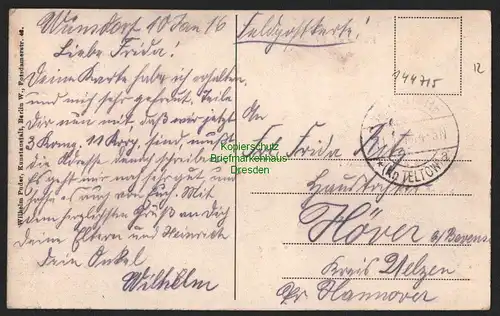 144715 AK Wünsdorf 1916 Schießschule Kirsch Dorfansicht See