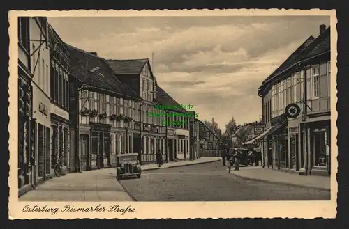 144673 AK Osterburg 1938 Bismarker Straße