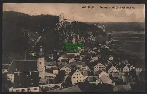 144554 AK Wellheim 1917 Feldpost Panorama mit Burg
