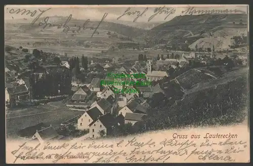 141238 AK Lauterecken 1908 Panorama Poststellen Stempel