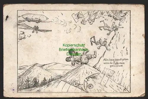 140708 AK Bautzen 1914 Zeppelin luftschiff Flugzeug Unglück Absturz  Engländer