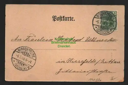 140320 AK Bischofswerda 1908 Hotel König Albert Bahnhof Kaiserl. Postamt