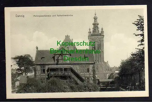 120997 AK Danzig Müllergewerkshaus und Katharinenkirche