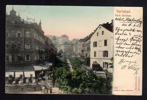 106802 AK Karlsbad Park Strasse 1903 Restaurant Hotel Krone