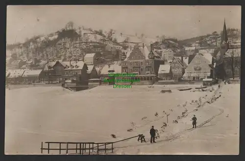 147349 AK Stadt Wehlen Winter 1929 Cafe Richter Restaurant Deutsches Reich