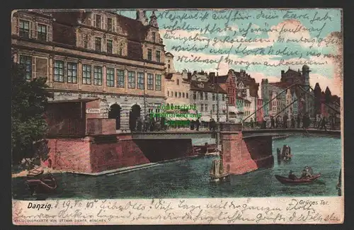 147374 AK Danzig Neufahrwasser 1905 Wohnhäuser Brücke