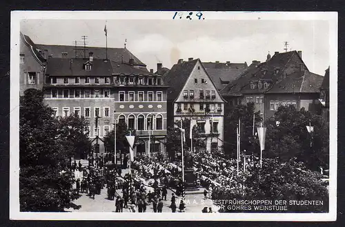 93264 AK Jena Studentika Festfrühschoppen Weinstube Göhre 1929