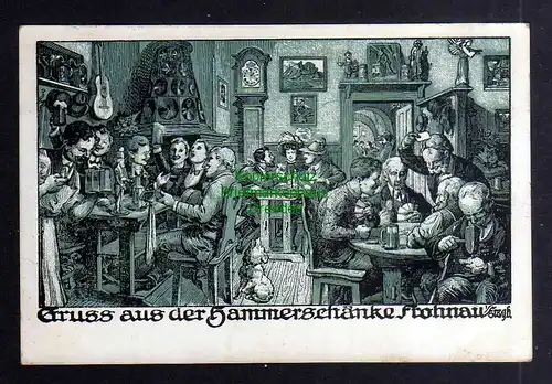 130426 AK Frohnau Erzgeb. Gruss aus der Hammerschänke 1912 Restaurant