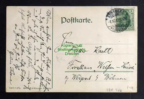 130426 AK Frohnau Erzgeb. Gruss aus der Hammerschänke 1912 Restaurant