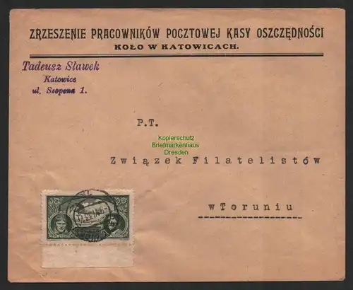 B8906 Brief Sieg im Europa-Rundflug 1932 Polen 280