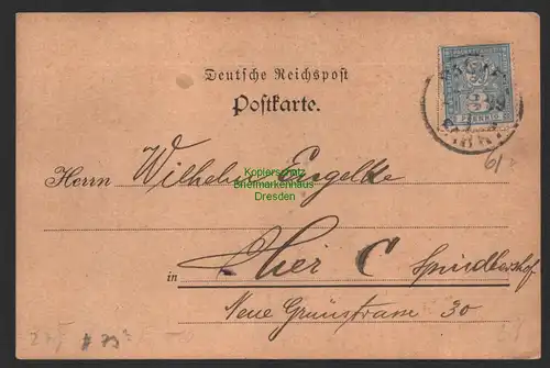 B10204 Postkarte Berliner Paketfahrt Privatpost A. G. 1899