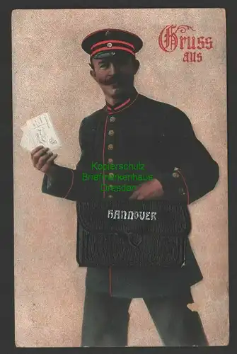 145539 AK Rucksackkarte mit Leporello Hannover 1910