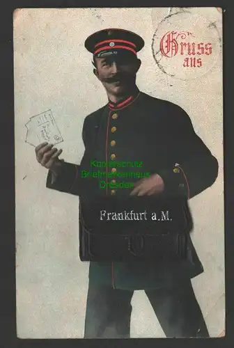 145543 AK Rucksackkarte mit Leporello Frankfurt am Main 1910