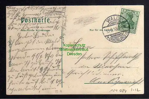 124084 AK Wald Rheinland 1910 Mittlere Kaiserstraße