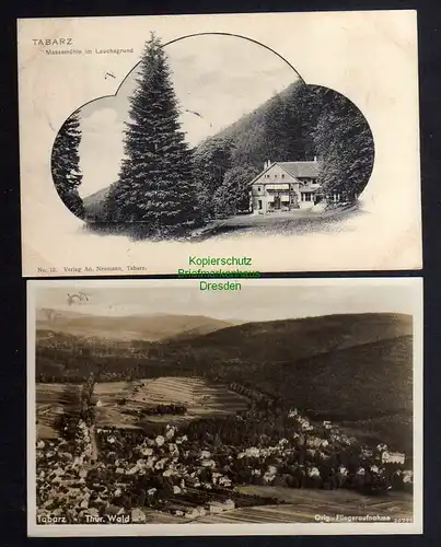 123114 2 AK Tabarz 1905 Massemühle im Lauchagrund Luftbild Fliegeraufnahme