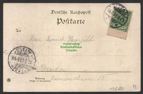 149295 AK Zittau Litho 1897 Rathaus Mandaukaserne Postamt Johanneum Marschner