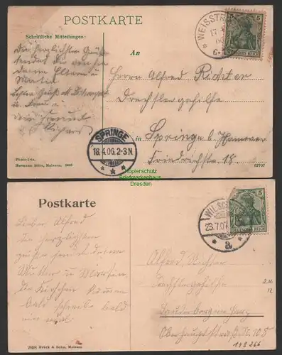 149266 2 AK Neudeckmühle Post Wilsdruff 1906 1907