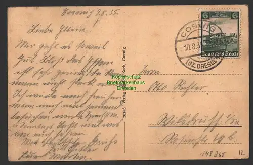 149265 AK Coswig i. Sa. Hauptstraße 1935 Gemeindeamt Sparkasse