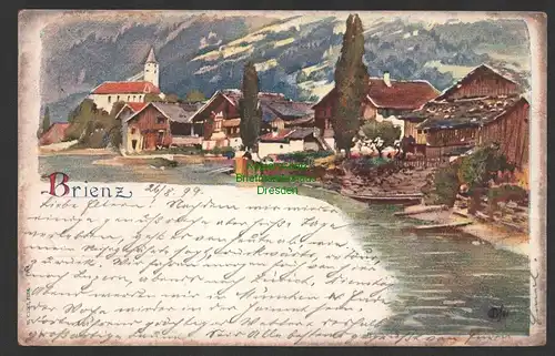 149246 AK Brienz Bern Schweiz CH Künstlerkarte Litho 1899