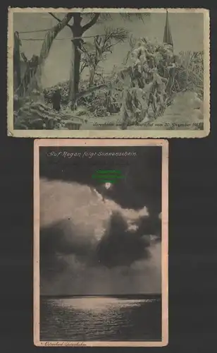 149238 2 AK Sorenbohm Sarbinowo Mielno n. der Sturmflut 1915 Wetterstimmung 1914
