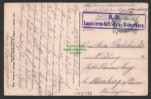 149196 AK Molsheim i. E. Totalansicht Feldpost Landsturm Wasserburg 1916