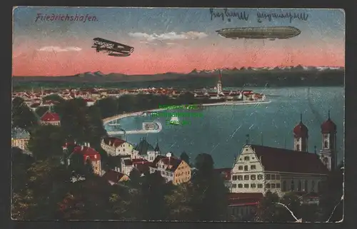 149194 AK Friedrichshafen Feldpost 1918 Flugzeug Zeppelin