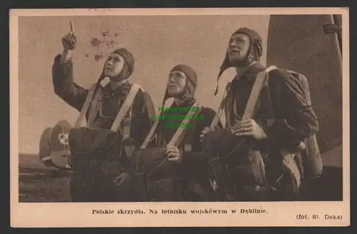149188 AK Polen Deblin Piloten Militärflughafen um 1930 Szlakiem Zwyci?stwa i