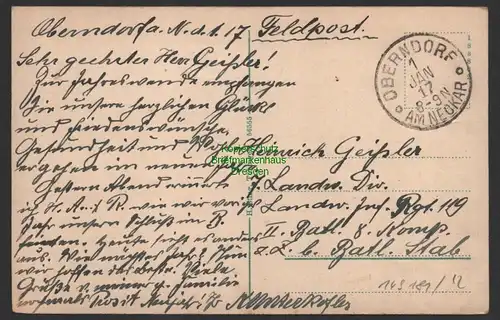 149181 AK Oberndorf am Neckar Panorama Feldpost 1917