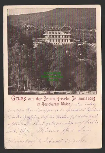 149180 AK Johannaberg 1901 im Teutoburger Wald Berlebeck Sanatorium