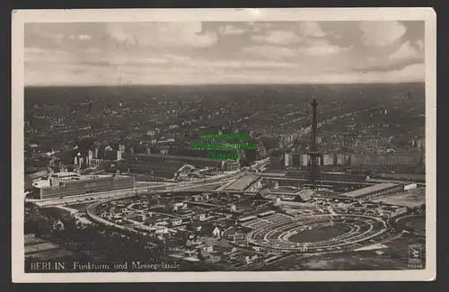 149165 AK Berlin Funkturm und Messegelände 1934 Luftbild  Flieger Foto