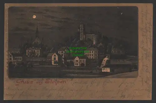 149163 AK Mondscheinkarte Litho Stolpen 1900 nach Gröditz