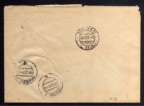 B1676 DDR ZKD 15 Kontrollnummer 1304 Freital Brief VEB Edelstahlwerk 8. Mai 1945